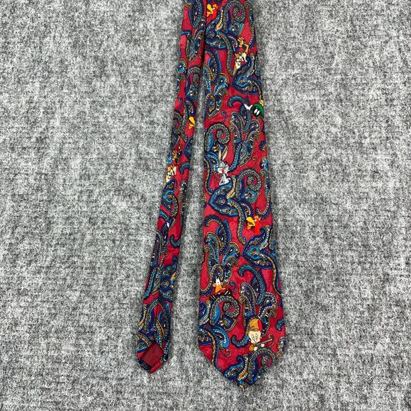 Looney Tunes Mania Tie Men 56" Bugs Bunny Daffy Duck Elmer Fudd Taz Foghorn 1993 - Picture 1 of 8